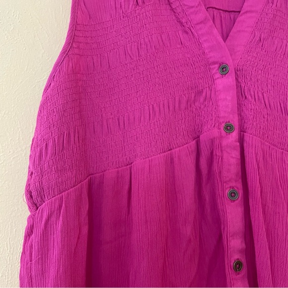 Knox Rose Sleeveless Smocked Pink Dress Sz-Small - Picture 5 of 9